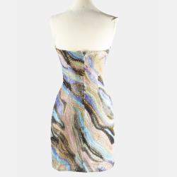 Roberto Cavalli Multicolor Beaded Mini Dress IT 38