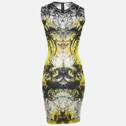 Pre Owned Roberto Cavalli Multicolor Printed Jersey Embellished Sleeveless Short Dress S