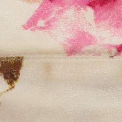 Pre Owned Roberto Cavalli Multicolor Floral Print Silk Top S