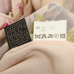 Pre Owned Roberto Cavalli Multicolor Floral Print Silk Top S