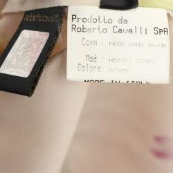 Pre Owned Roberto Cavalli Multicolor Floral Print Silk Top S