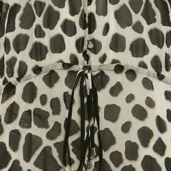 مملوكة مسبقًا Roberto Cavalli Black Printed Crepe Maxi Dress L