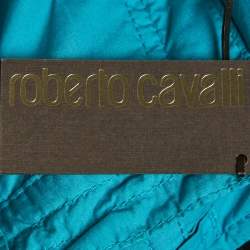 Pre Owned Roberto Cavalli Blue Cotton Cargo Bermuda Shorts L