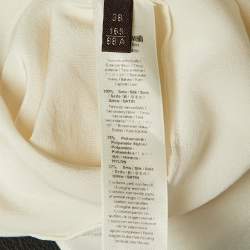 Pre Owned Roberto Cavalli Cream Silk Embroidered Button Front Shirt S