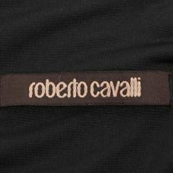 Roberto Cavalli Black Stretch Fabric Embellished Dress S