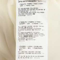 Pre Owned Roberto Cavalli Cream/Gold Jacquard Mini Dress L