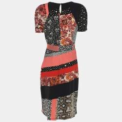 Pre Owned Roberto Cavalli Multicolor Printed Jersey Dress S