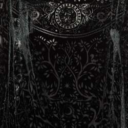 Roberto Cavalli Black Devore Elasticated Waist Detail Mini Dress M