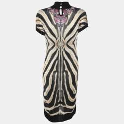 Roberto Cavalli Multicolor Printed Jersey Dress L