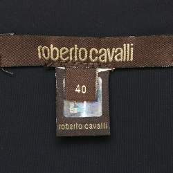 Roberto Cavalli Brown Leopard Print Jersey Ruche Short Dress S