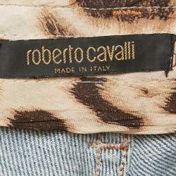 Roberto Cavalli Blue Faded Denim Straight Fit Jeans XS Waist 28"