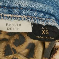 Roberto Cavalli Blue Faded Denim Straight Fit Jeans XS Waist 28"