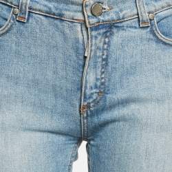 Roberto Cavalli Blue Faded Denim Straight Fit Jeans XS Waist 28"