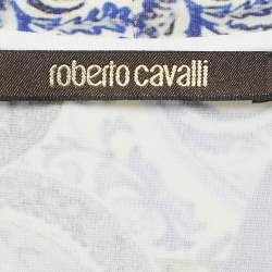 Roberto Cavalli Multicolor Printed Jersey Round Neck Short Dress S  