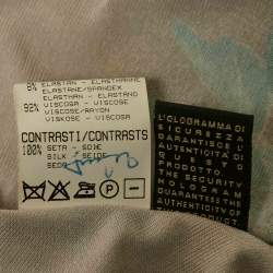 Pre Owned Roberto Cavalli Grey Floral Print Jersey Halter Neck Mini Dress M