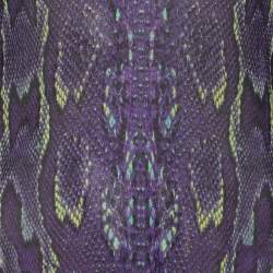 Roberto Cavalli Multicolor Snake Print Viscose Belted Kaftan Top S