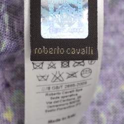 Roberto Cavalli Multicolor Snake Print Viscose Belted Kaftan Top S
