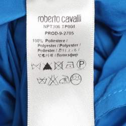 Roberto Cavalli Blue Polyester Maxi Skirt M