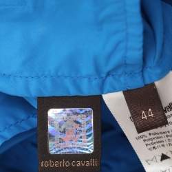 Roberto Cavalli Blue Polyester Maxi Skirt M