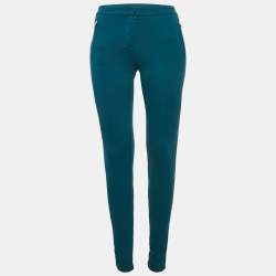 Roberto Cavalli Blue Stretch Crepe Skinny Trousers S