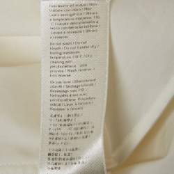 Roberto Cavalli Cream Cotton Long Sleeve Shirt L