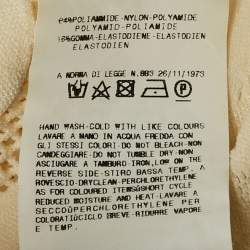 Roberto Cavalli Cream Mesh Jersey Top S