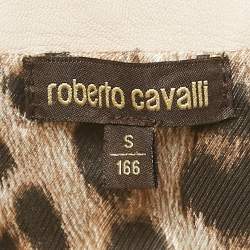 Roberto Cavalli Pink Quilted Leather Zip Front Jacket S