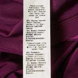Roberto Cavalli Pink Jersey Draped Metal Detail Short Dress M