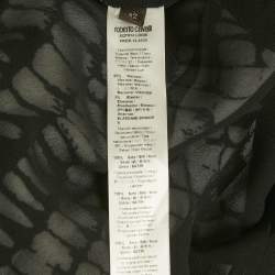 Roberto Cavalli Black Print Crepe Halter Neck Maxi Dress M