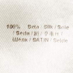 Roberto Cavalli  White Printed Silk Chiffon Ruffled Sheer Top S