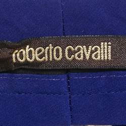 Roberto Cavalli Multicolor Printed Crepe Side Tie Detail Pants S