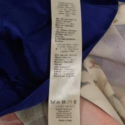 Roberto Cavalli Multicolor Printed Crepe Side Tie Detail Pants S