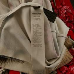 مملوكة مسبقًا Roberto Cavalli Red Floral Print Jersey Sleeveless Top S