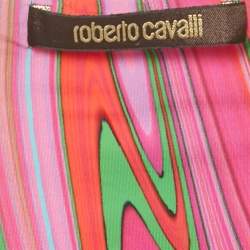 Roberto Cavalli Pink Printed Jersey Mini Dress S
