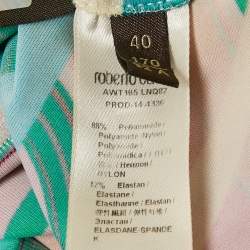 Roberto Cavalli Pink Printed Jersey Mini Dress S