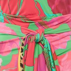 Roberto Cavalli Pink Printed Jersey Mini Dress S