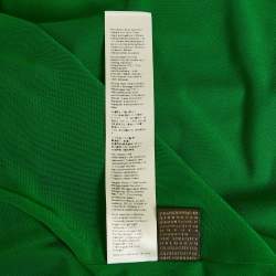 Roberto Cavalli Green Jersey Wrap Gown M