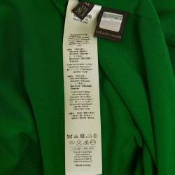 Roberto Cavalli Green Jersey Wrap Gown M