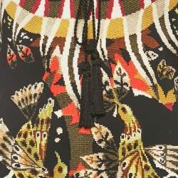 Pre Owned Roberto Cavalli Black Printed Jersey Short Dress M