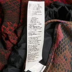 Pre Owned Roberto Cavalli Burgundy Animal Printed Chiffon Palazzo Pants S