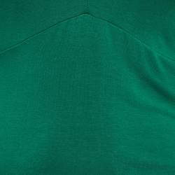 Pre Owned Roberto Cavalli Green Jersey Snake Detail Top S