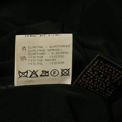 Pre Owned Roberto Cavalli Black Embellished Lace Up Jersey Top M