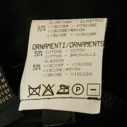 Pre Owned Roberto Cavalli Black Jersey Flared Short Skirt M