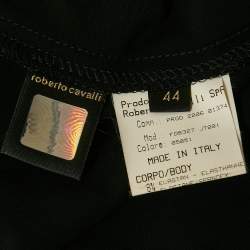 Pre Owned Roberto Cavalli Black Jersey Flared Short Skirt M