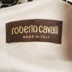 Pre Owned Roberto Cavalli Pink Printed Silk Mini Dress L