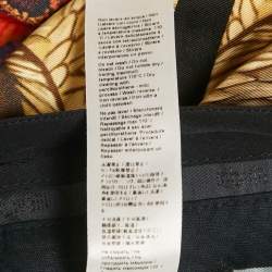 Pre Owned Roberto Cavalli Multicolor Floral Print Silk Trousers M