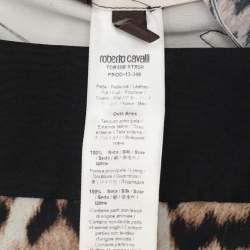 مملوكة مسبقًا Roberto Cavalli Multicolor Printed Silk Side Slits Midi Skirts S