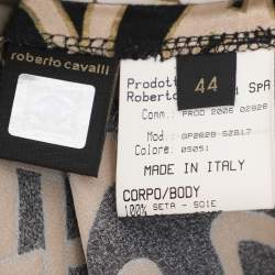 Pre Owned Roberto Cavalli Multicolor Printed Silk Lace Trim Camisole Tops M