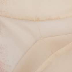 Pre Owned Roberto Cavalli Orange & White Printed Silk Wrap Around Belted Kaftan Blouse