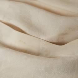 Pre Owned Roberto Cavalli Off-White Jacquard Puff Sleeve Blouse S